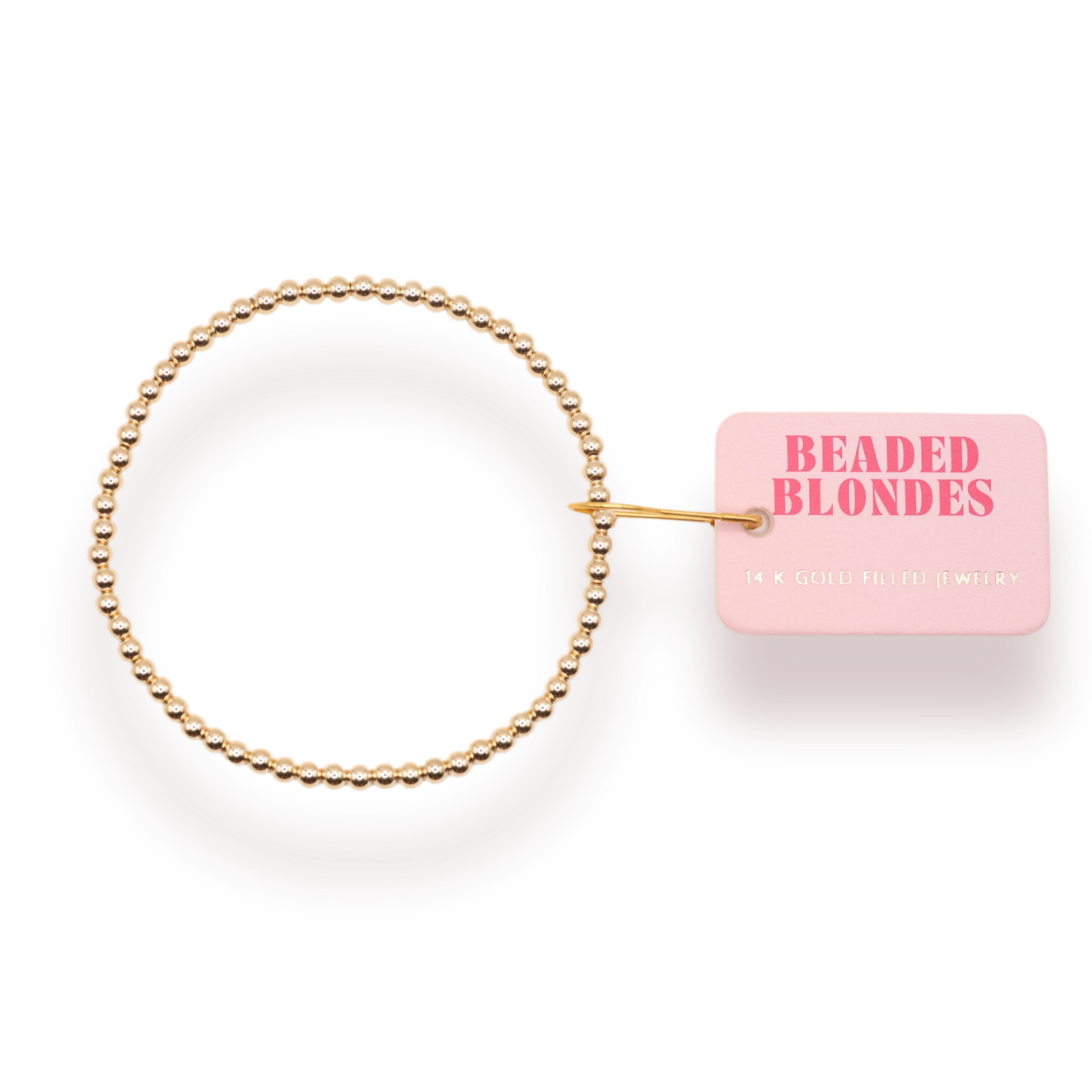 3MM Gold Beaded Bracelet | BEADED BLONDES