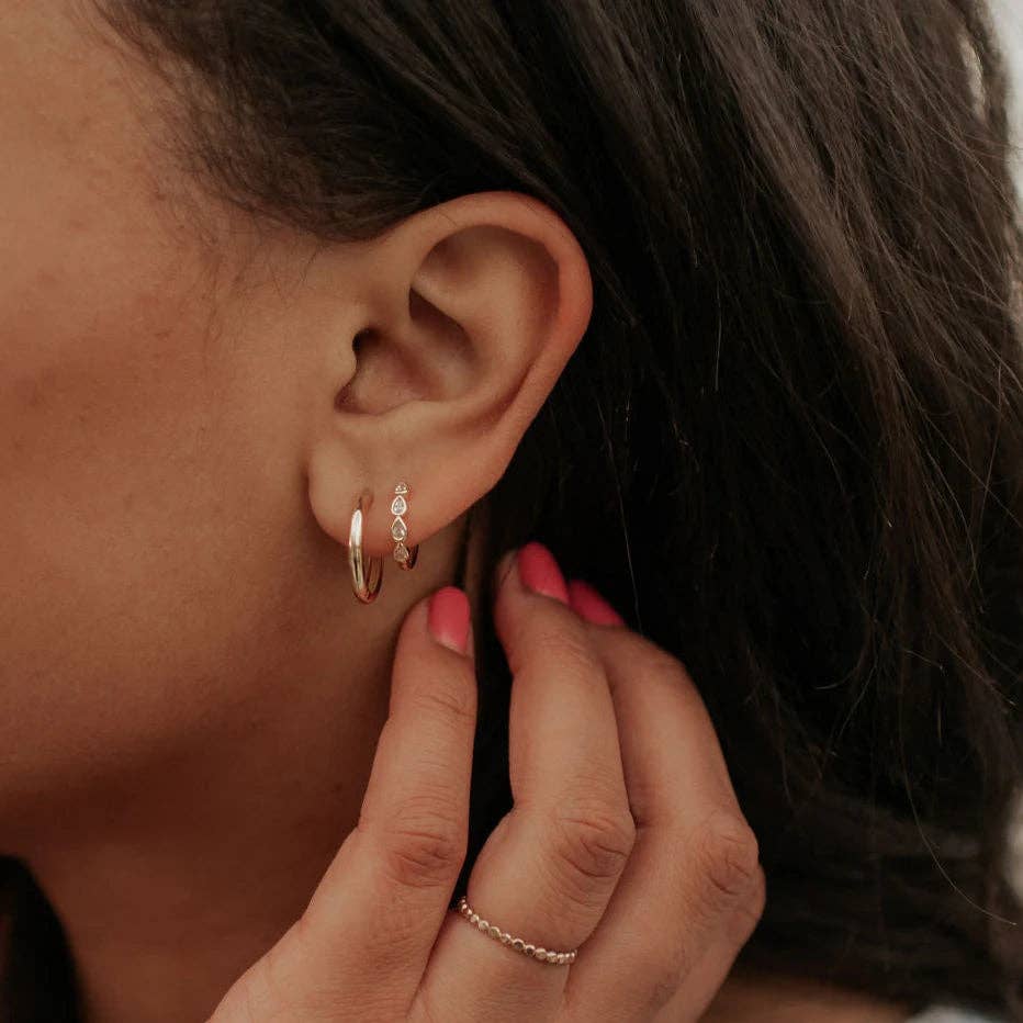 May Raindrop Hoops | Waterproof Jewelry