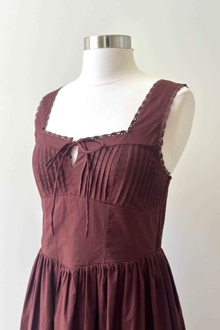 Georgia Lace Trim Midi Dress
