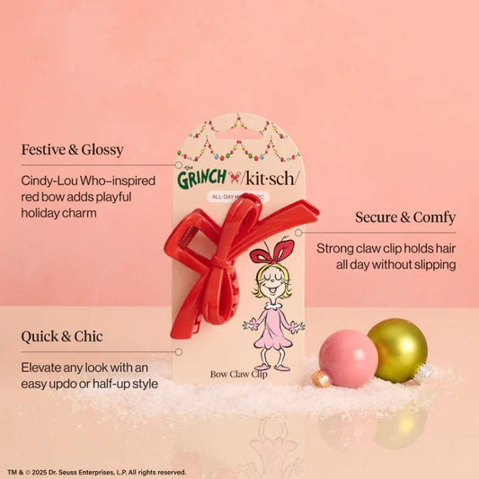 The Grinch x Kitsch Red Bow Claw Clip | KITSCH