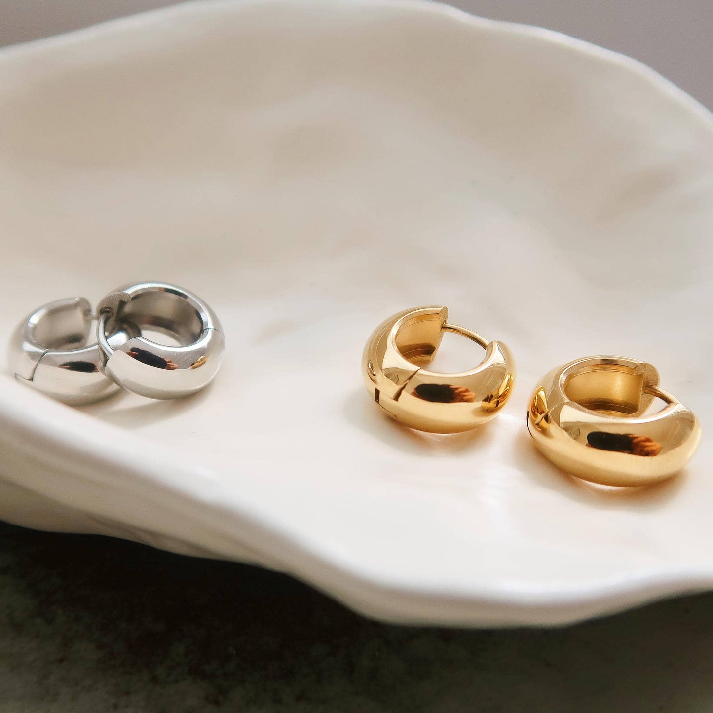 Birdie Small Classic Hoop Earring | Waterproof Jewelry