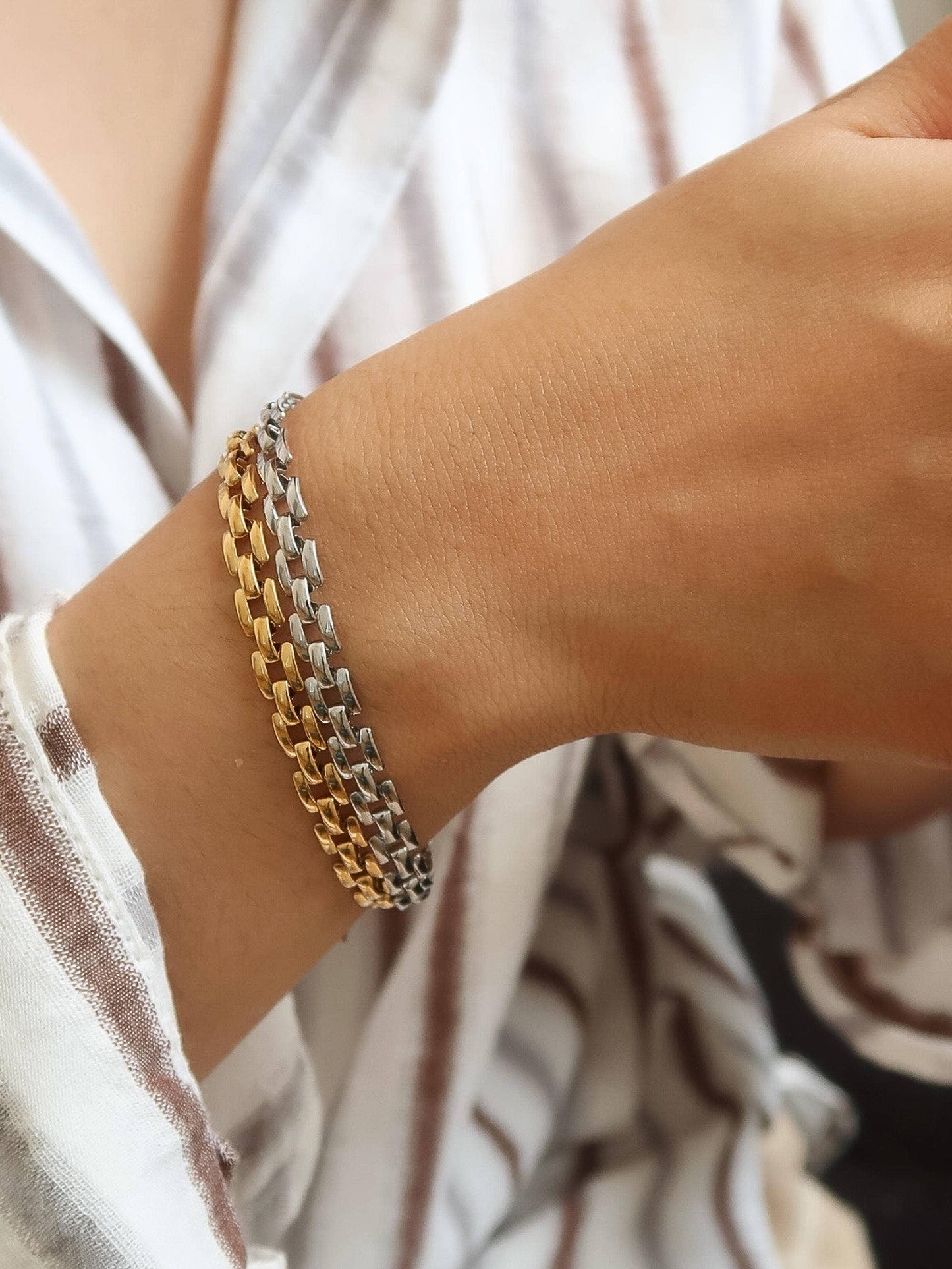 Forte Flat Chain Bracelet | Waterproof Jewelry