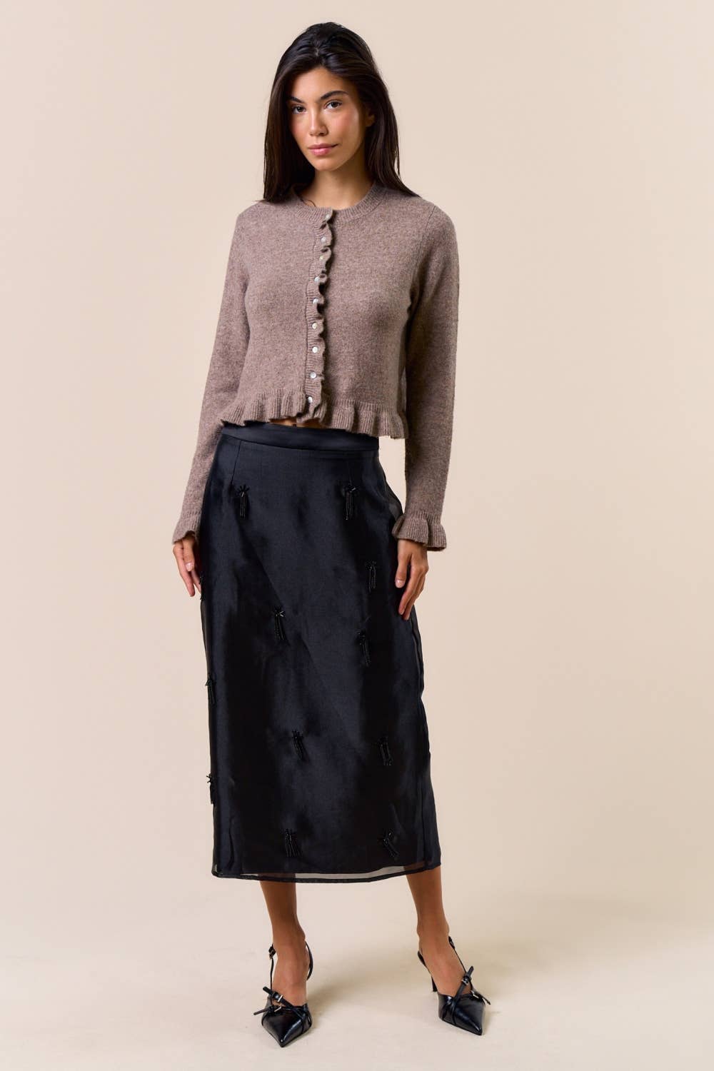 Goldie Ruffle Cardigan