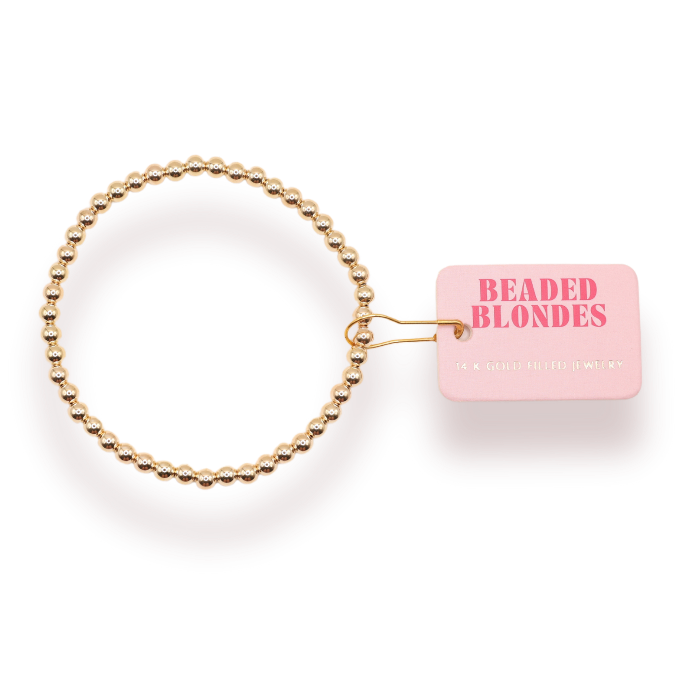 4MM Gold Beaded Bracelet | BEADED BLONDES
