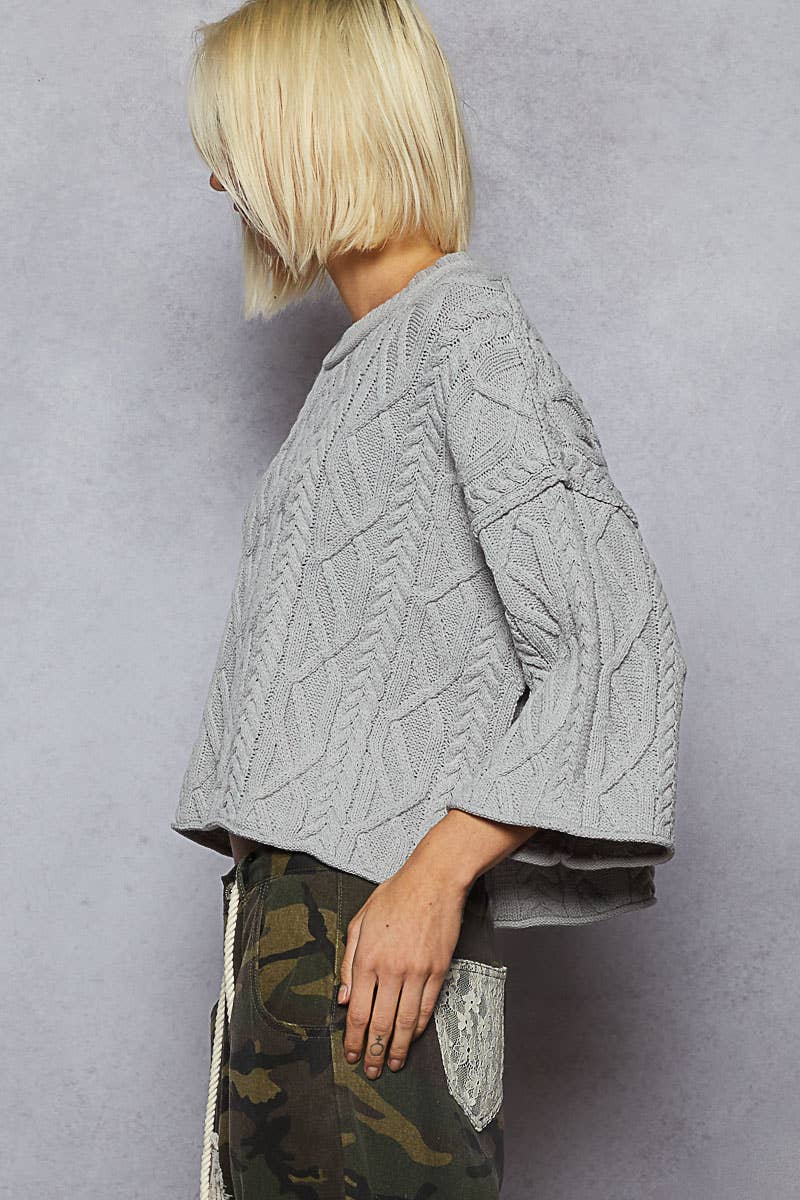 Sadie Cable Knit Short Sleeve