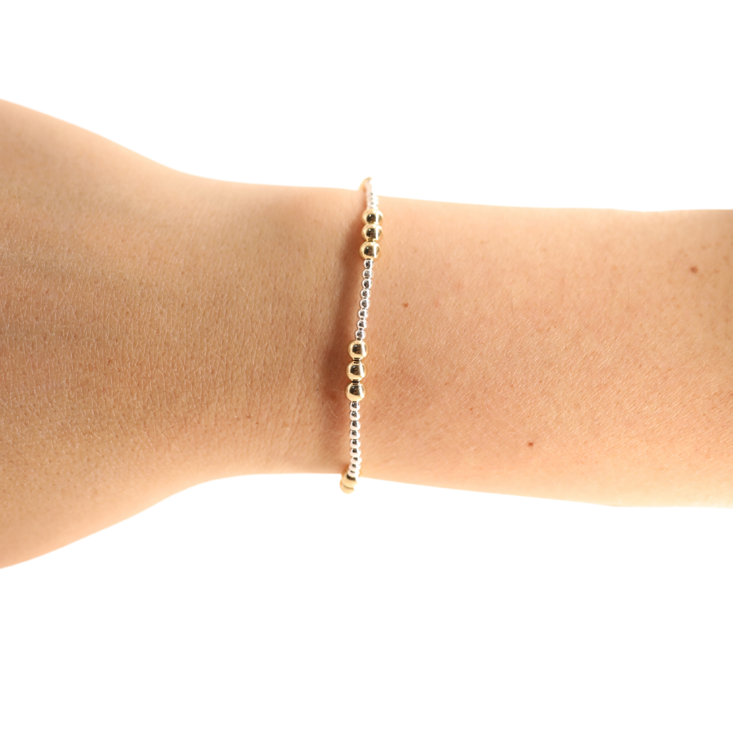 ILY Bracelet in Silver with Gold | BEADED BLONDES