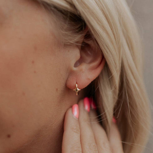 Beth Star Hoops | Waterproof Jewelry