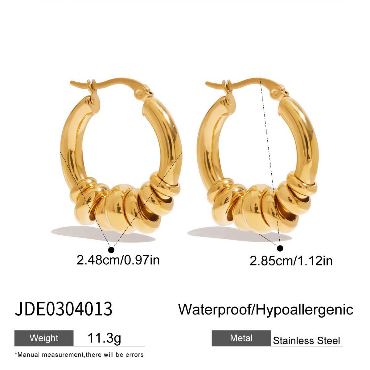 Trina Chunky Hoops | Waterproof Jewelry