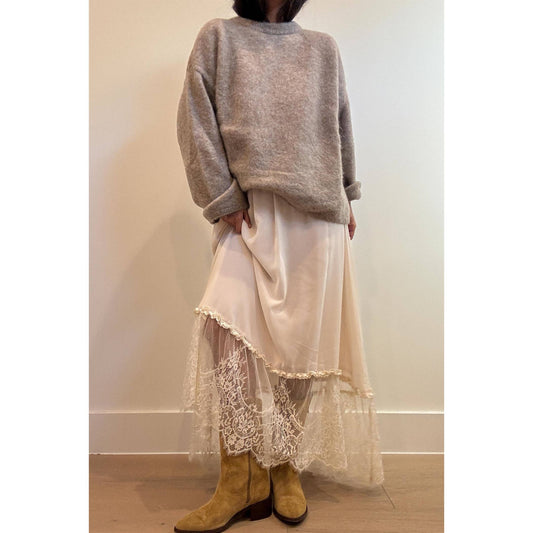 Joni Lace Trim Maxi Skirt