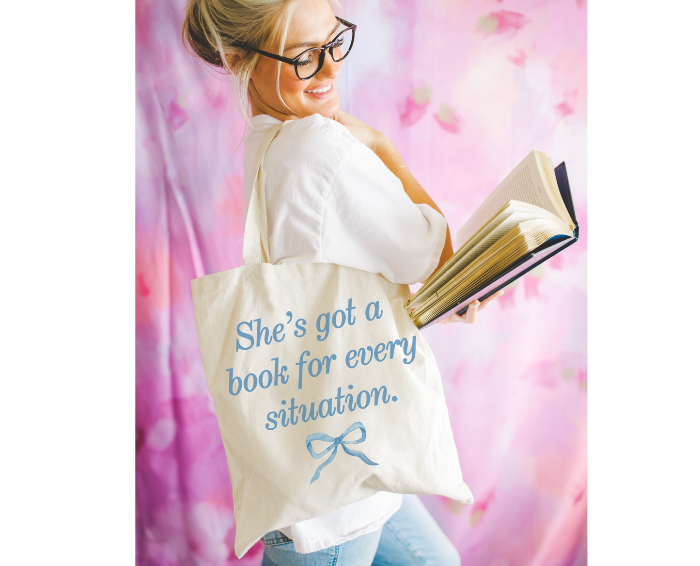 She's Got A Book For Every Situation Tote