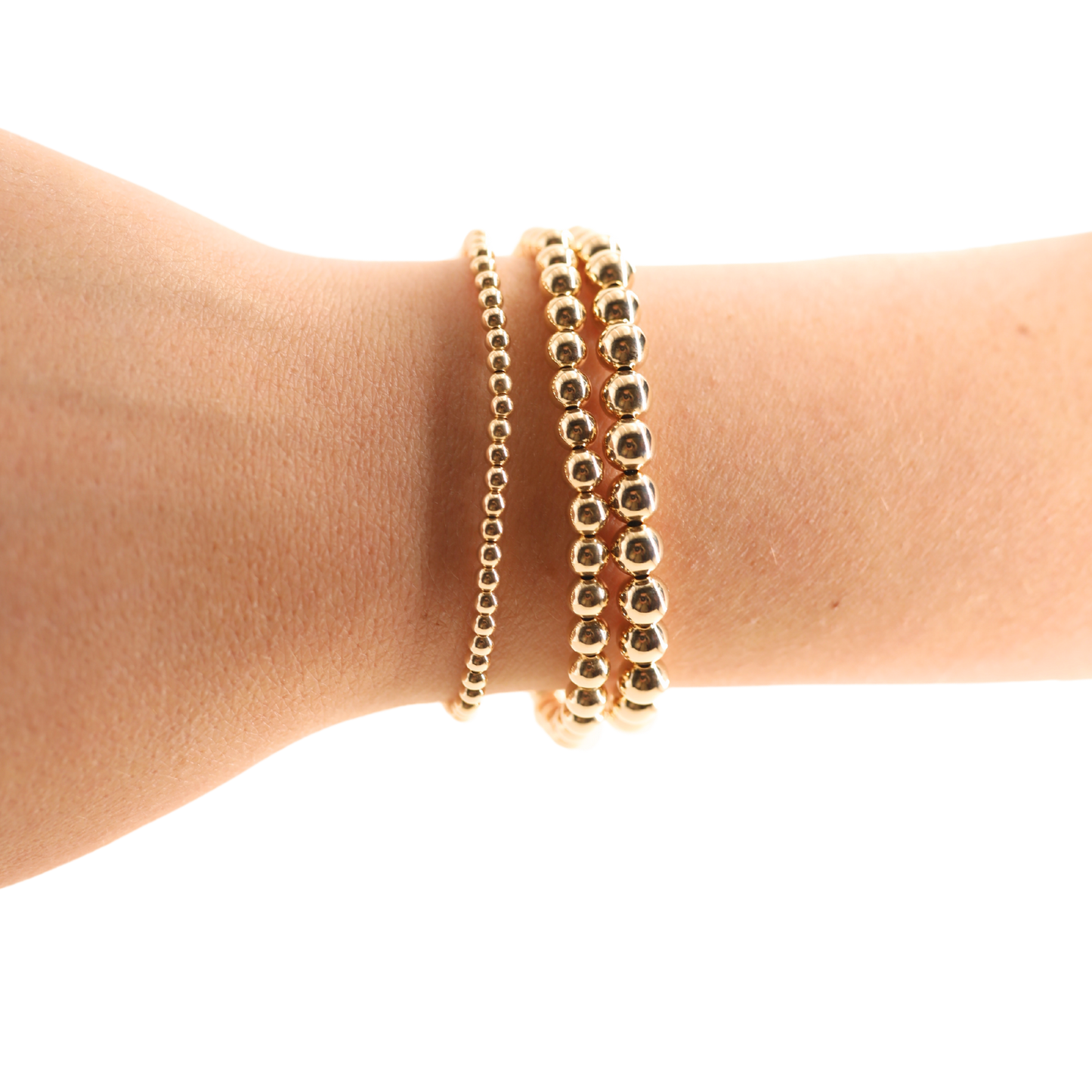 6MM Gold Beaded Bracelet | BEADED BLONDES