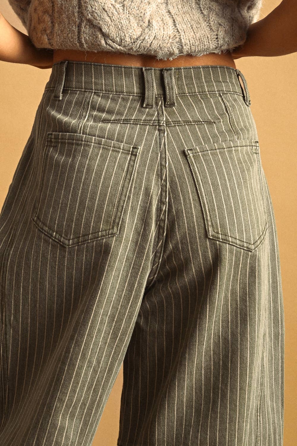 Penny Pin Stripe Barrel Pants