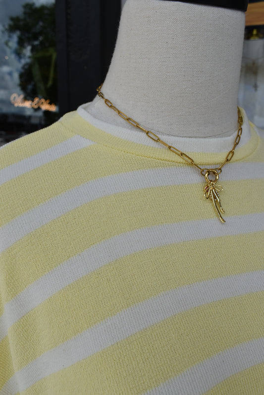 Lemon Striped Top