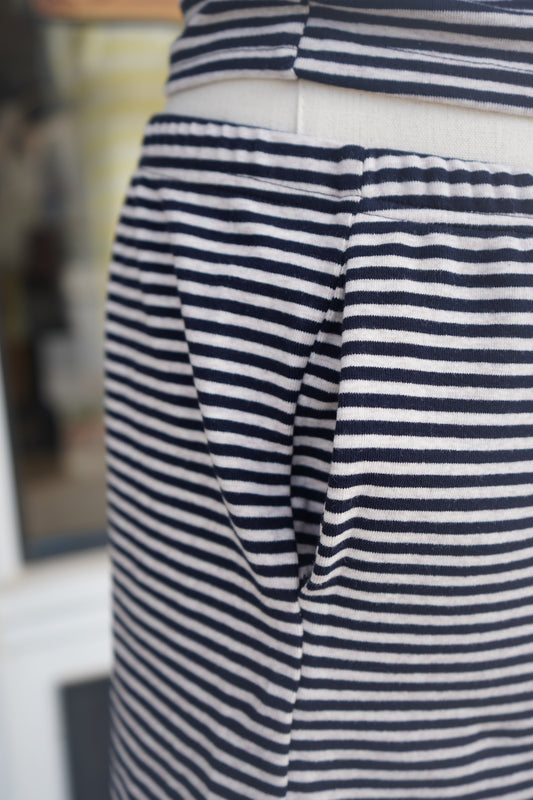 Tatum Mid Rise Striped Shorts