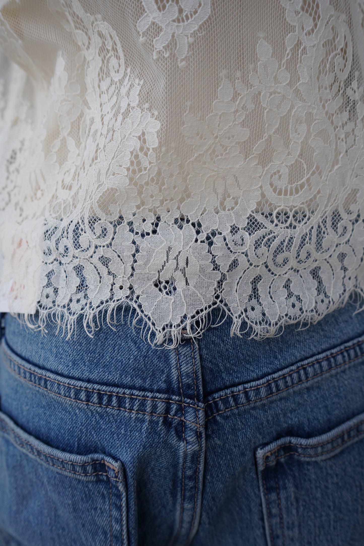 Adeline Lace Scalloped Top