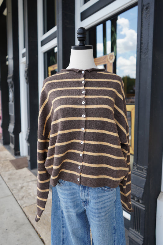 Emma Cardigan | Chunky Stripe