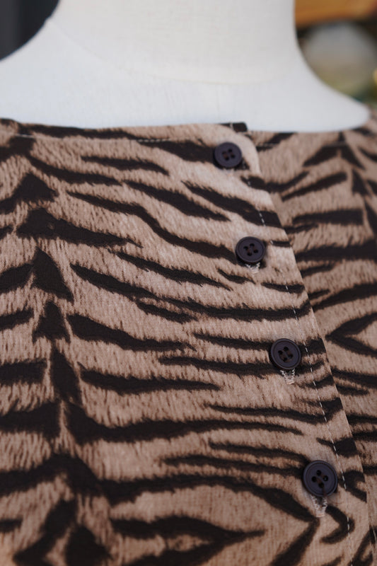 Kylie Button Front Long Sleeve Blouse
