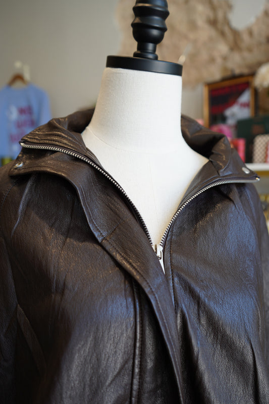Harper Oversized Leather Jacket