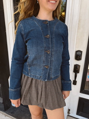 Trina Plaid Bubble Mini Skirt