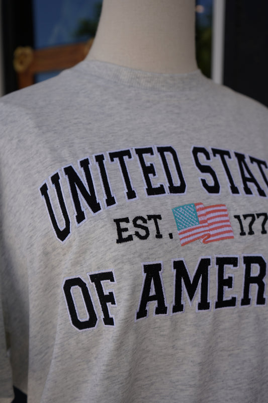 United States of America Embroidered Tee