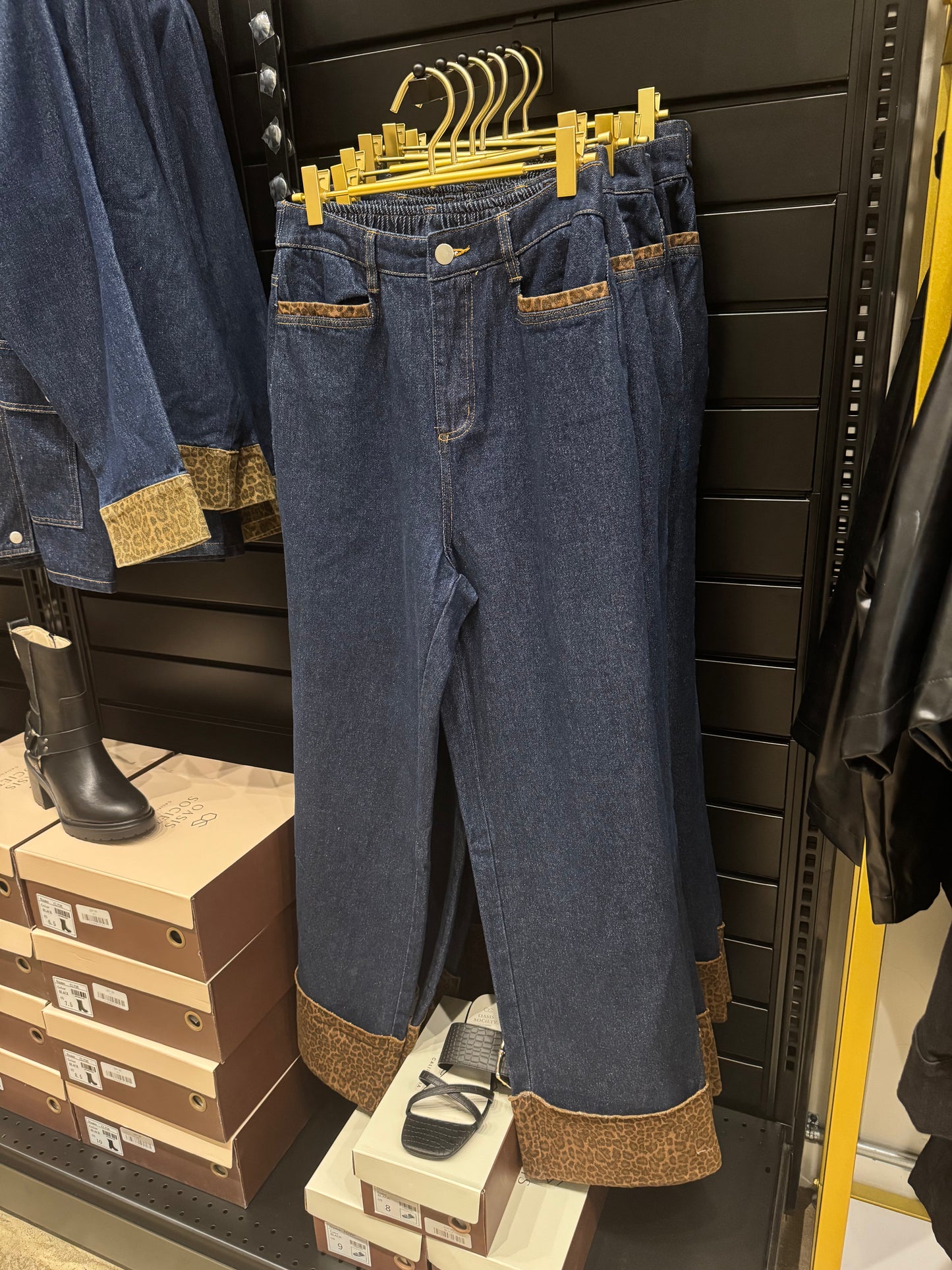 Britney Leopard Trim Jeans