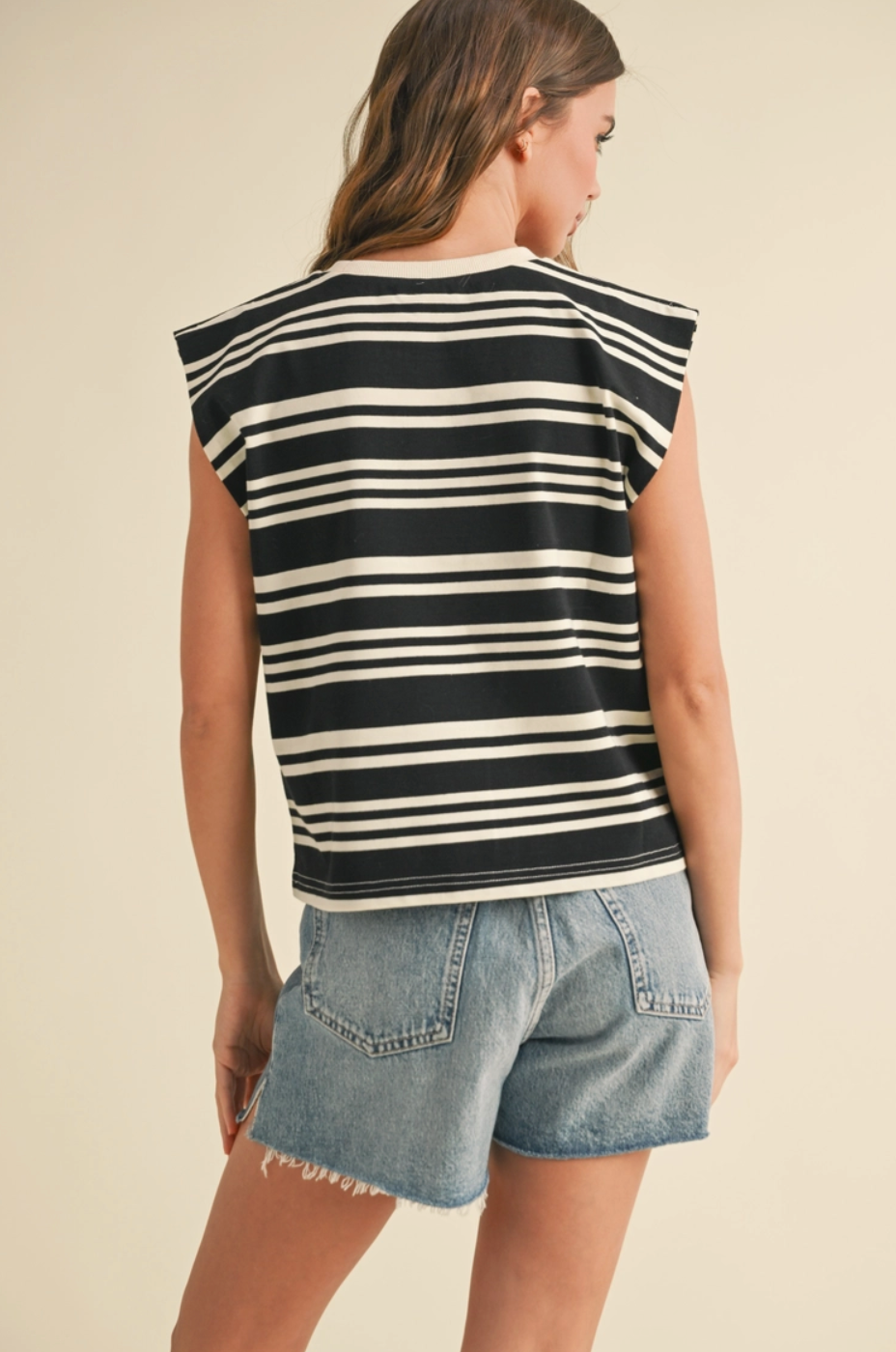 Bobbi Striped Muscle Tee