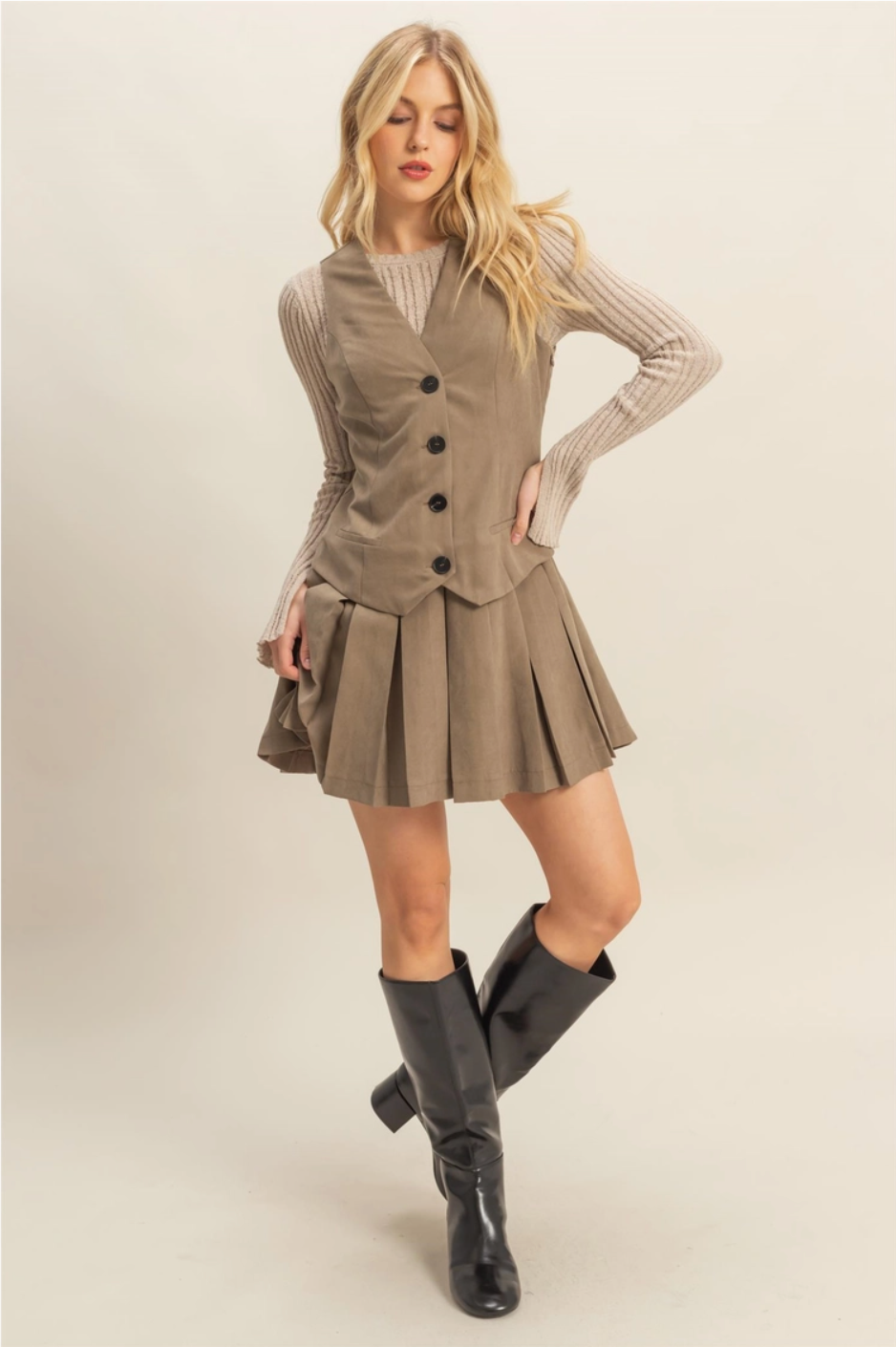 Lori Suede Dress