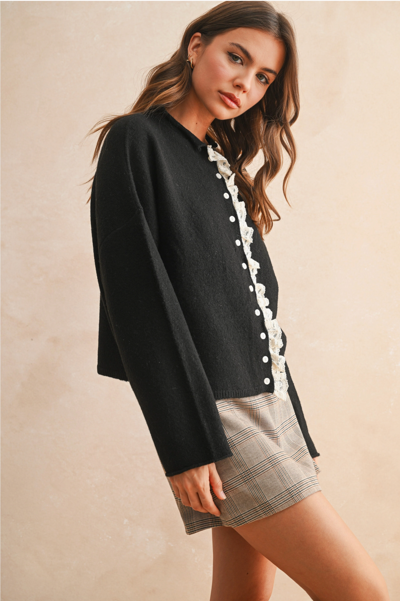 Lola Lace Trim Cardi