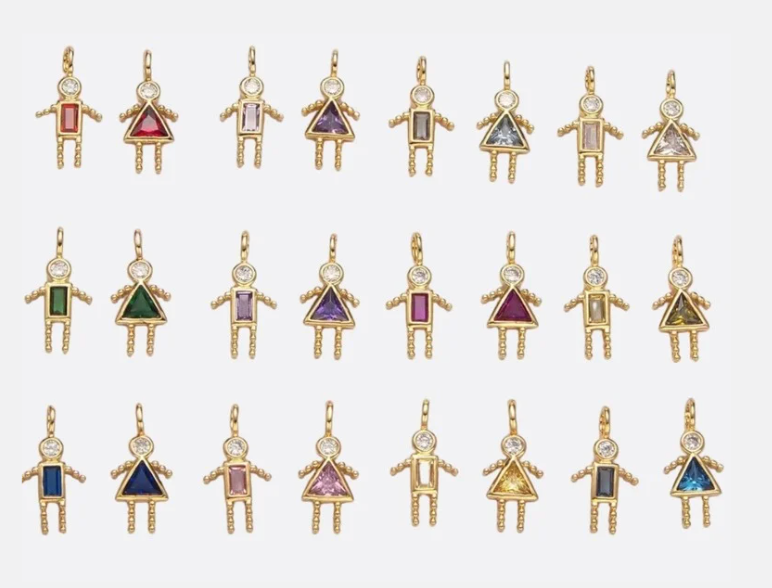 90's Kids Birthstone Charms