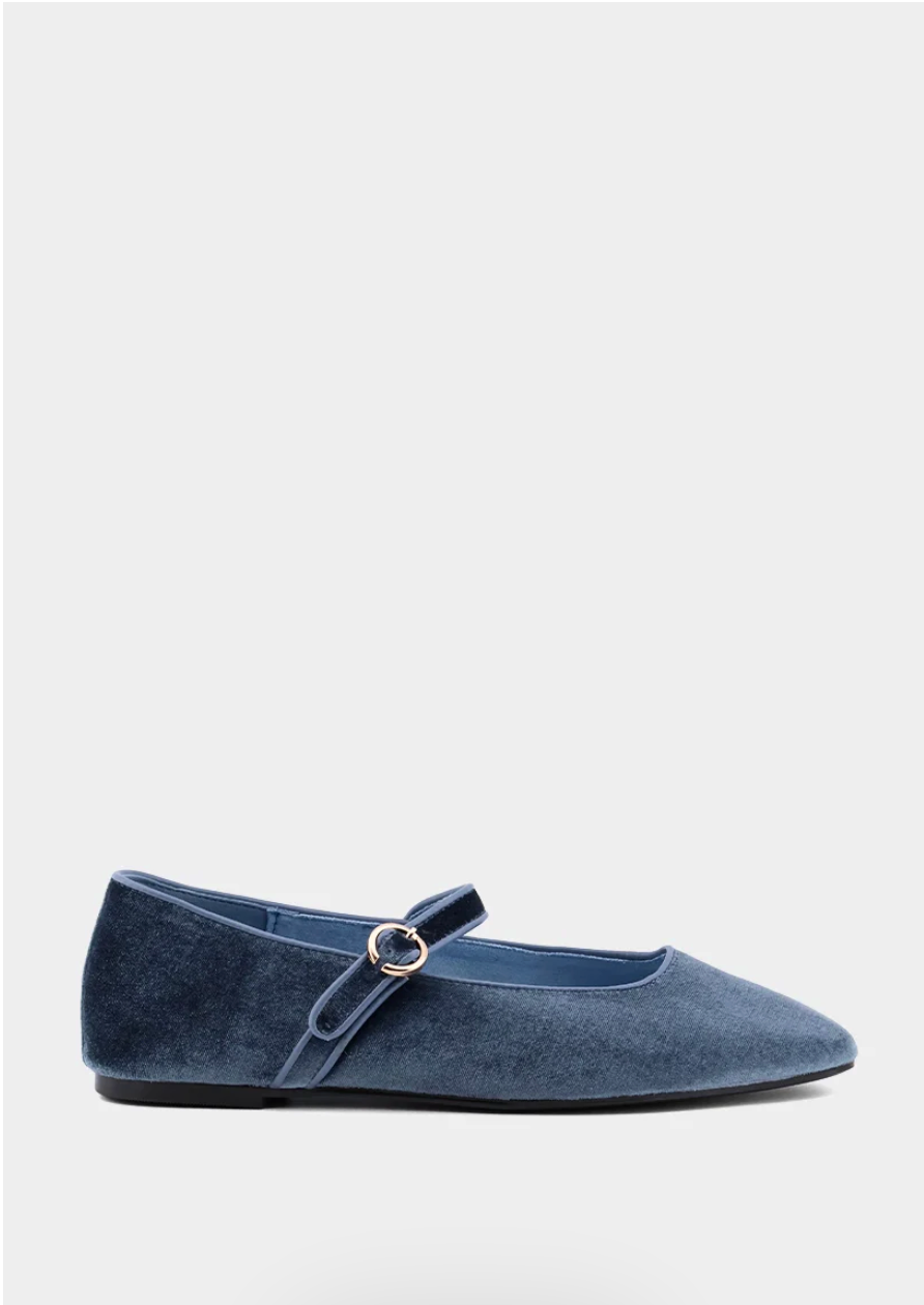 Birdie Velvet Flat