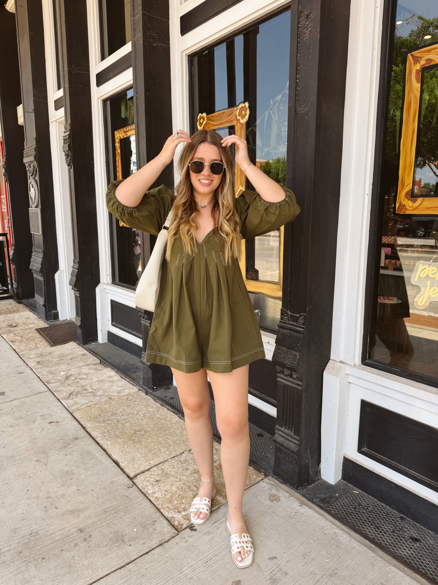 Jane Puff Sleeve Romper