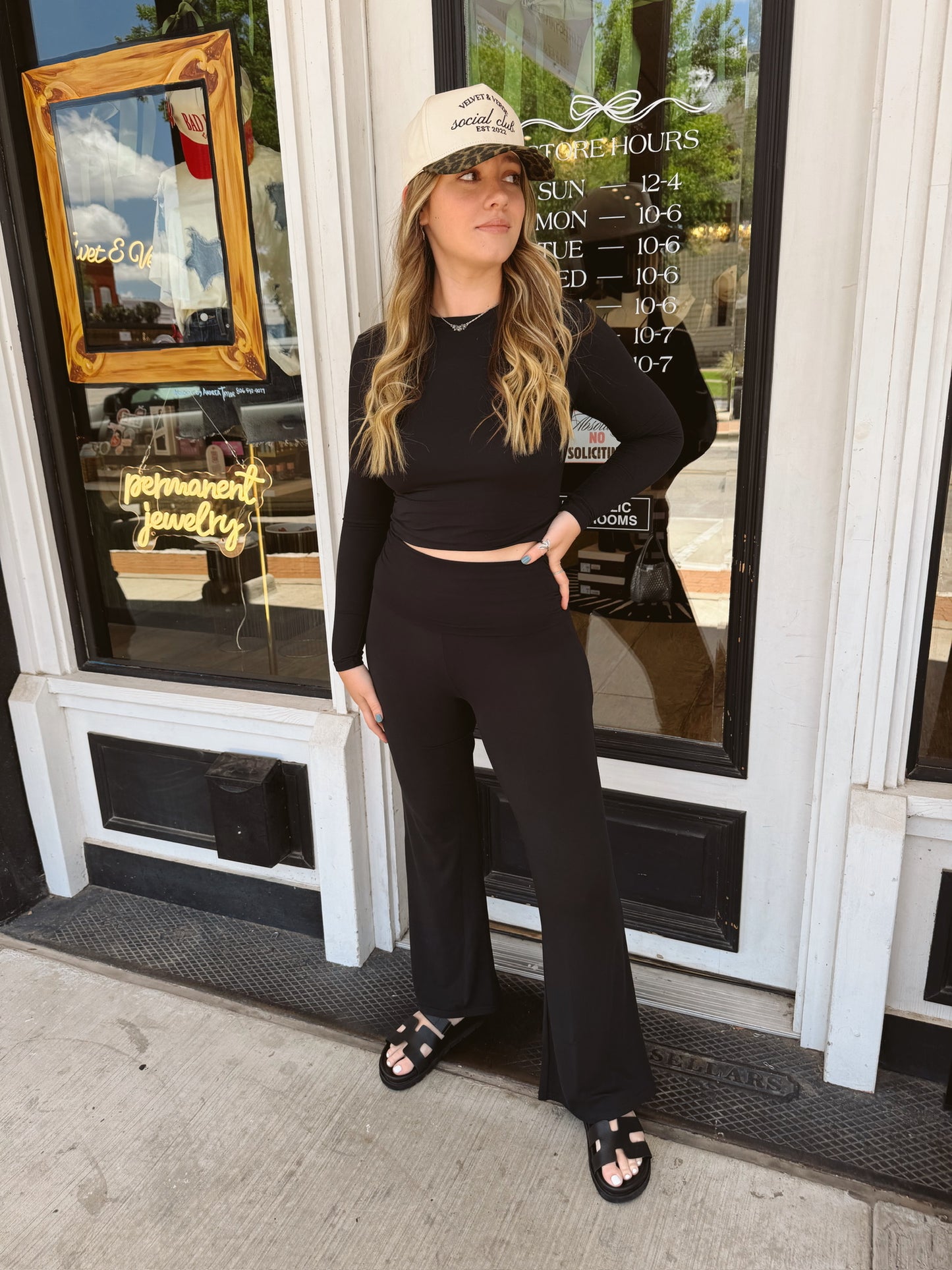 Piper Soft Knit Foldover Flare Pants