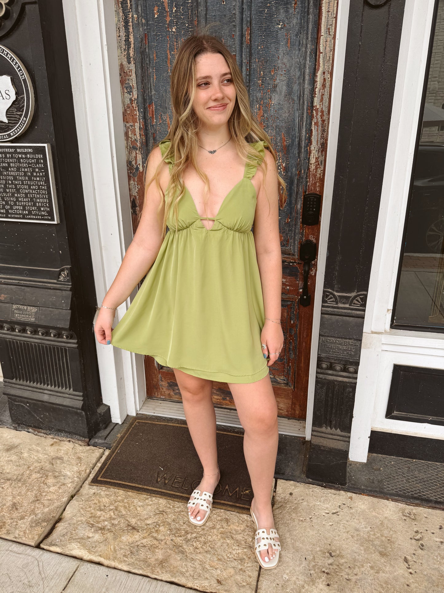 Rae Lime Mini Dress