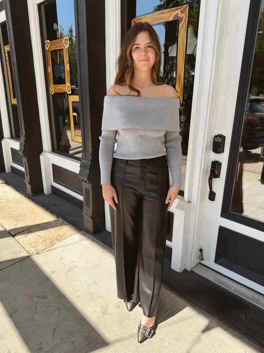 Prissy Off Shoulder Sweater