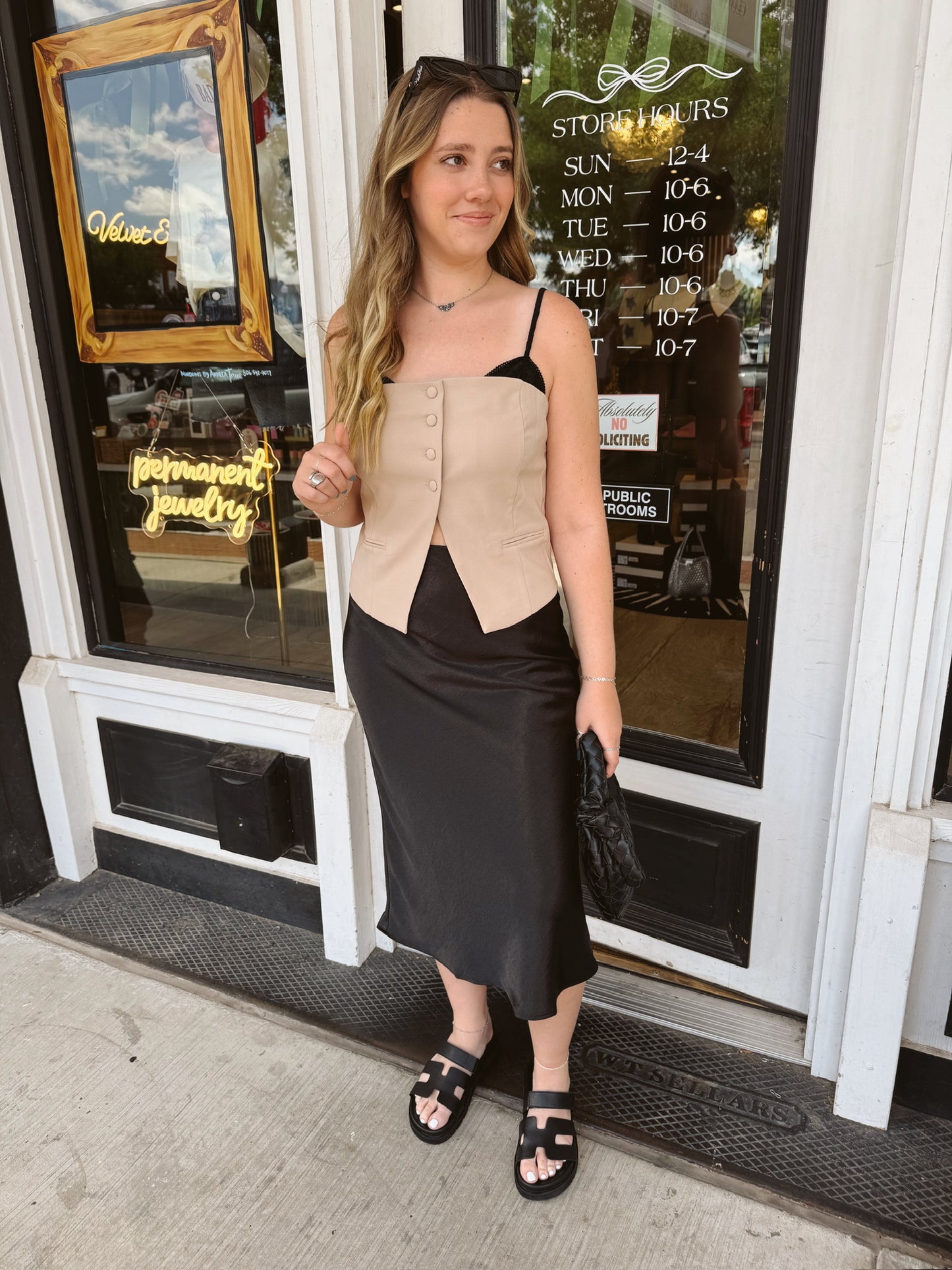 Dana Satin Midi Skirt