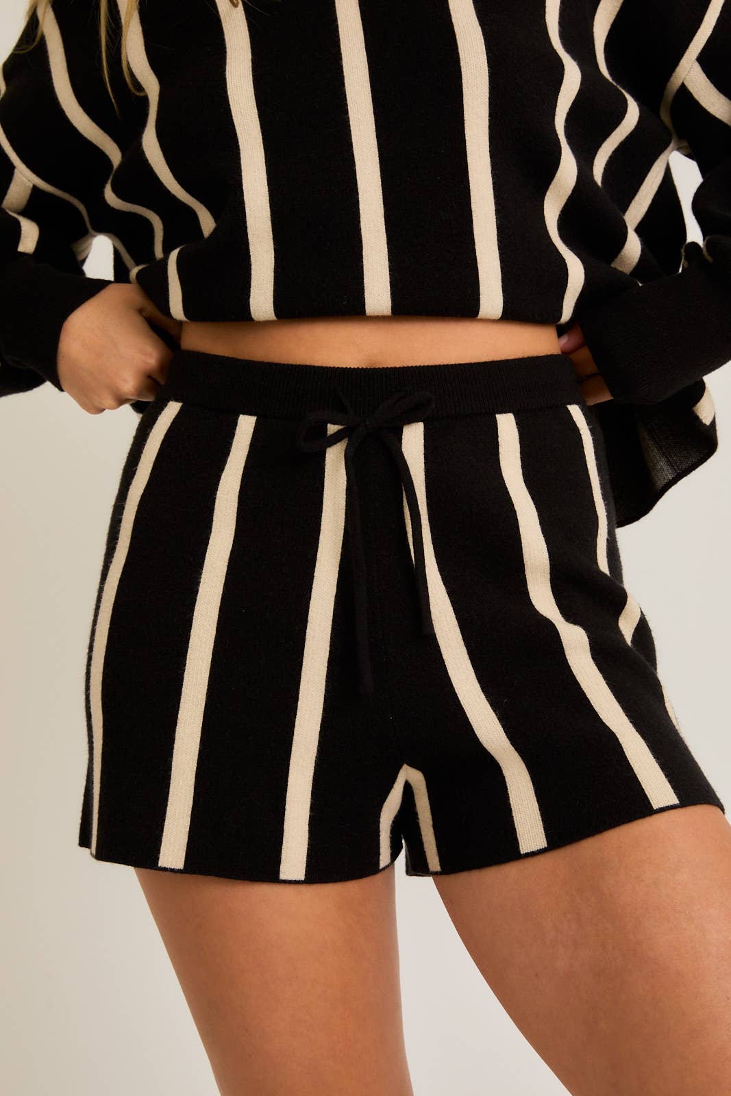 Rae Striped Knit Shorts