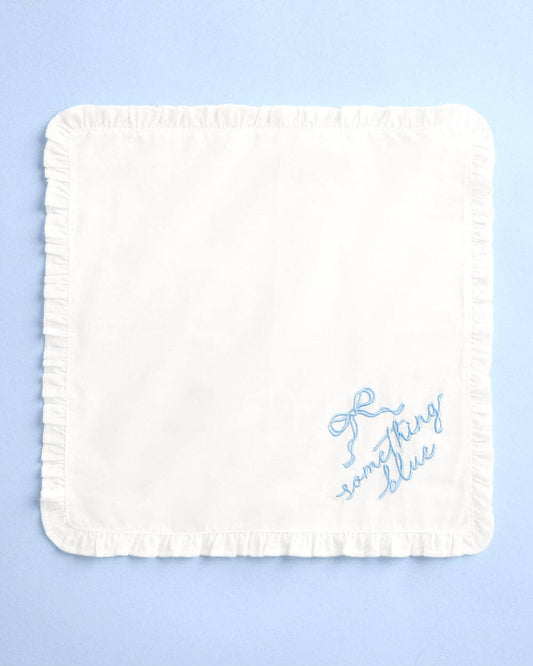 Something Blue Embroidered Handkerchief