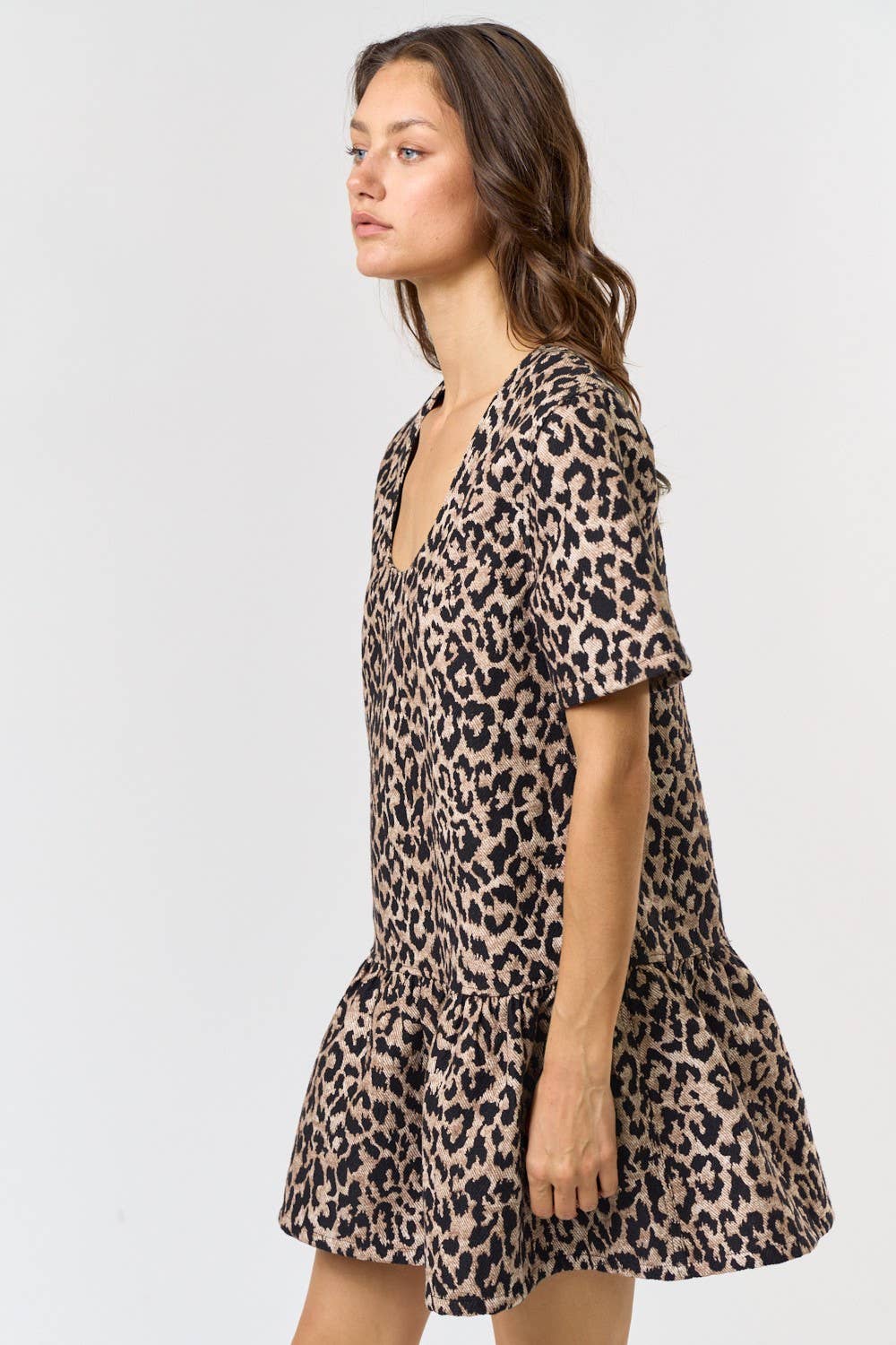 Sable Leopard Mini Dress