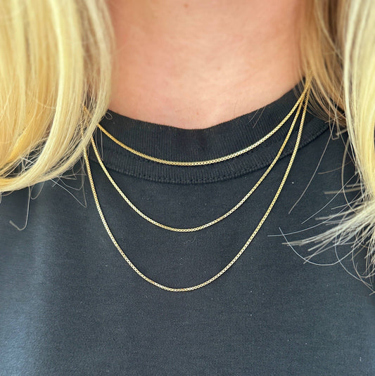 Lana Box Chain Necklace | Waterproof Jewelry