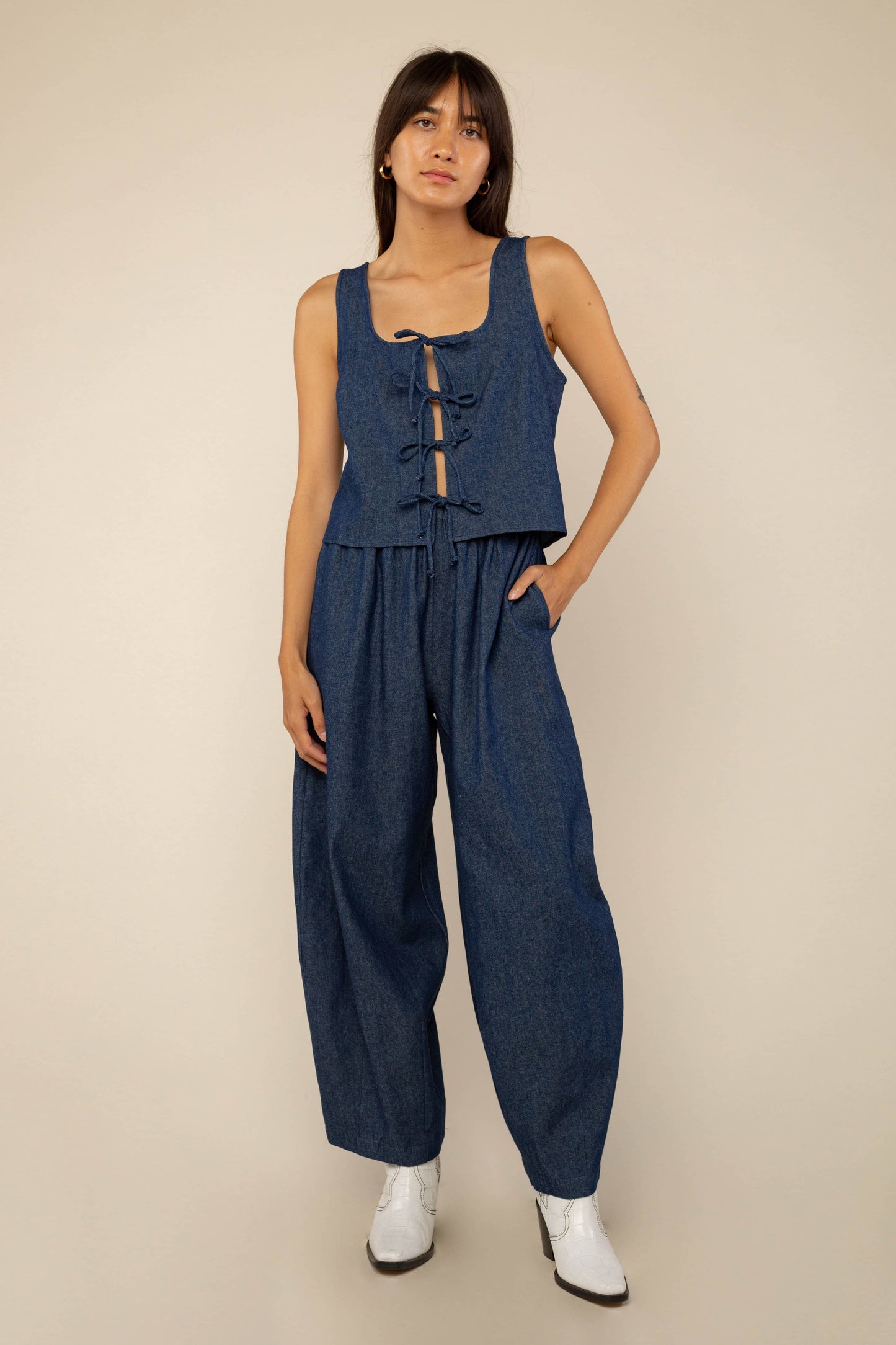 Jeannie Denim Tank