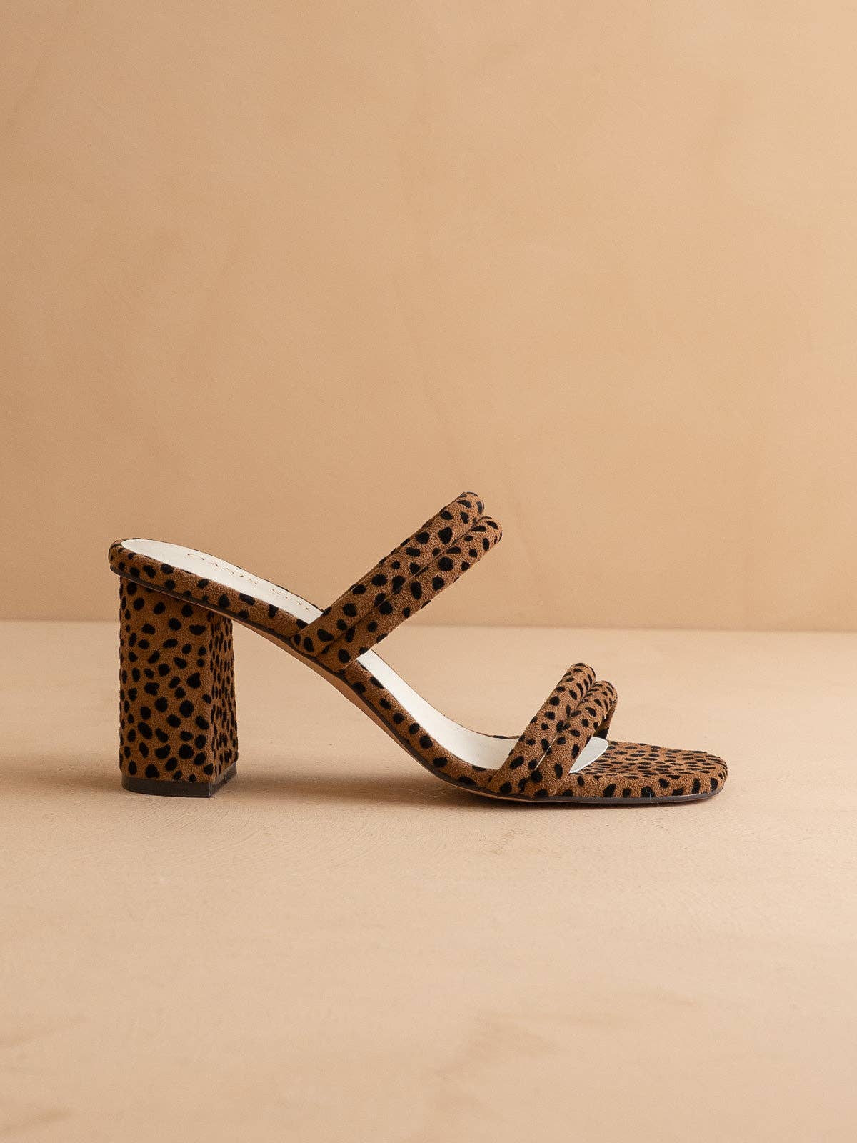 The Angela | Dark Cheetah Strappy Aligator Block Heel