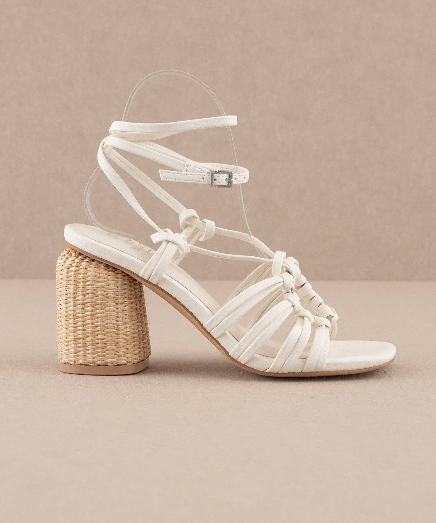 The Monza | Strappy Basket Weave Heel