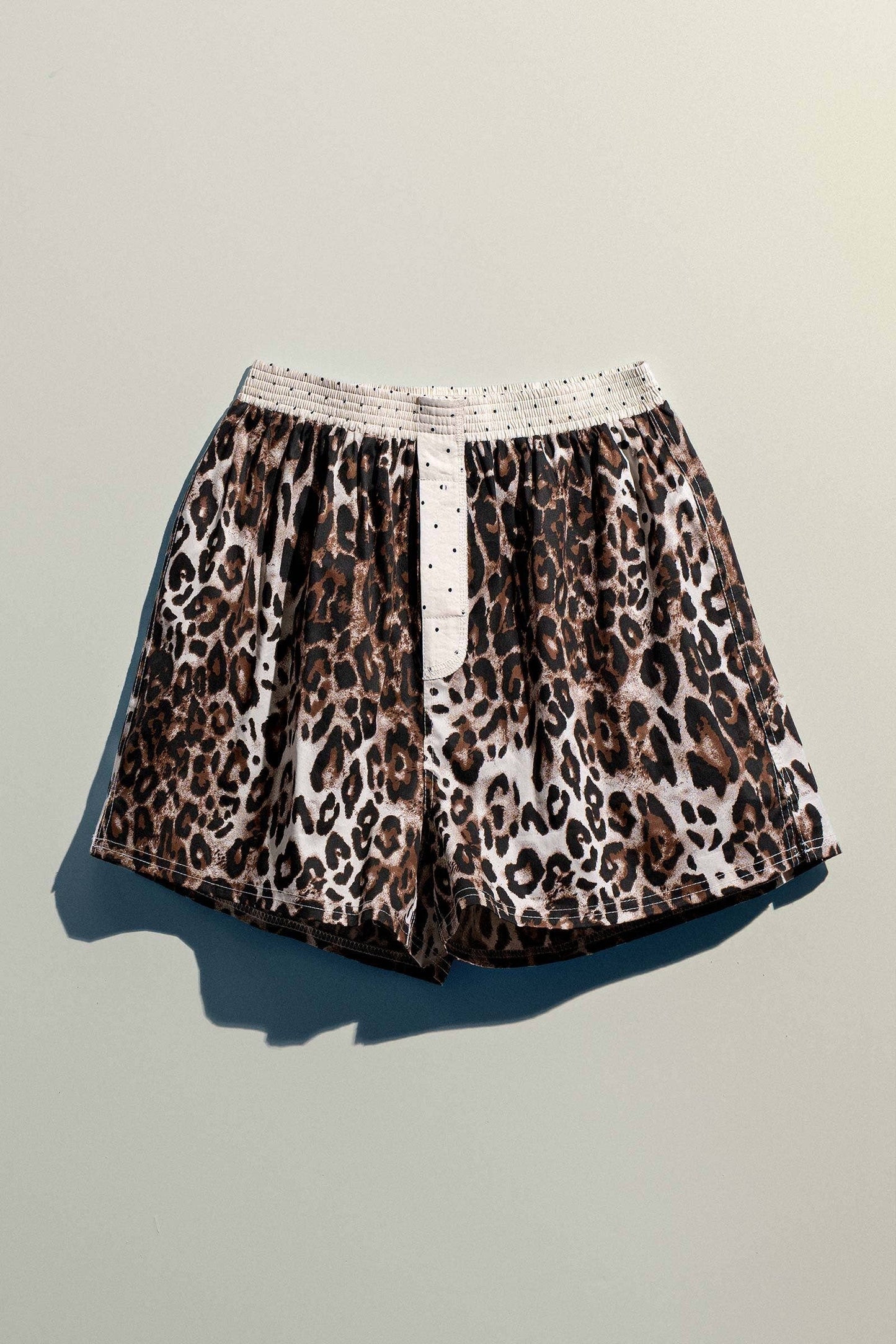 Leopard Print Lounge Shorts