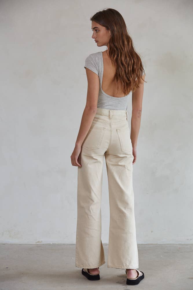Reeve Ribbed Open Back Bodysuit
