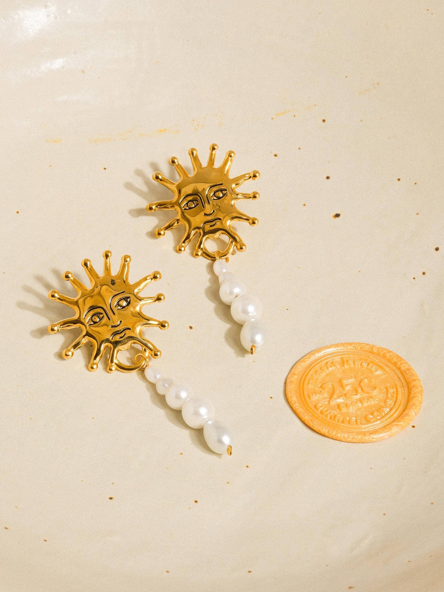 Sol Pearl Drop Earring | Waterproof Jewelry