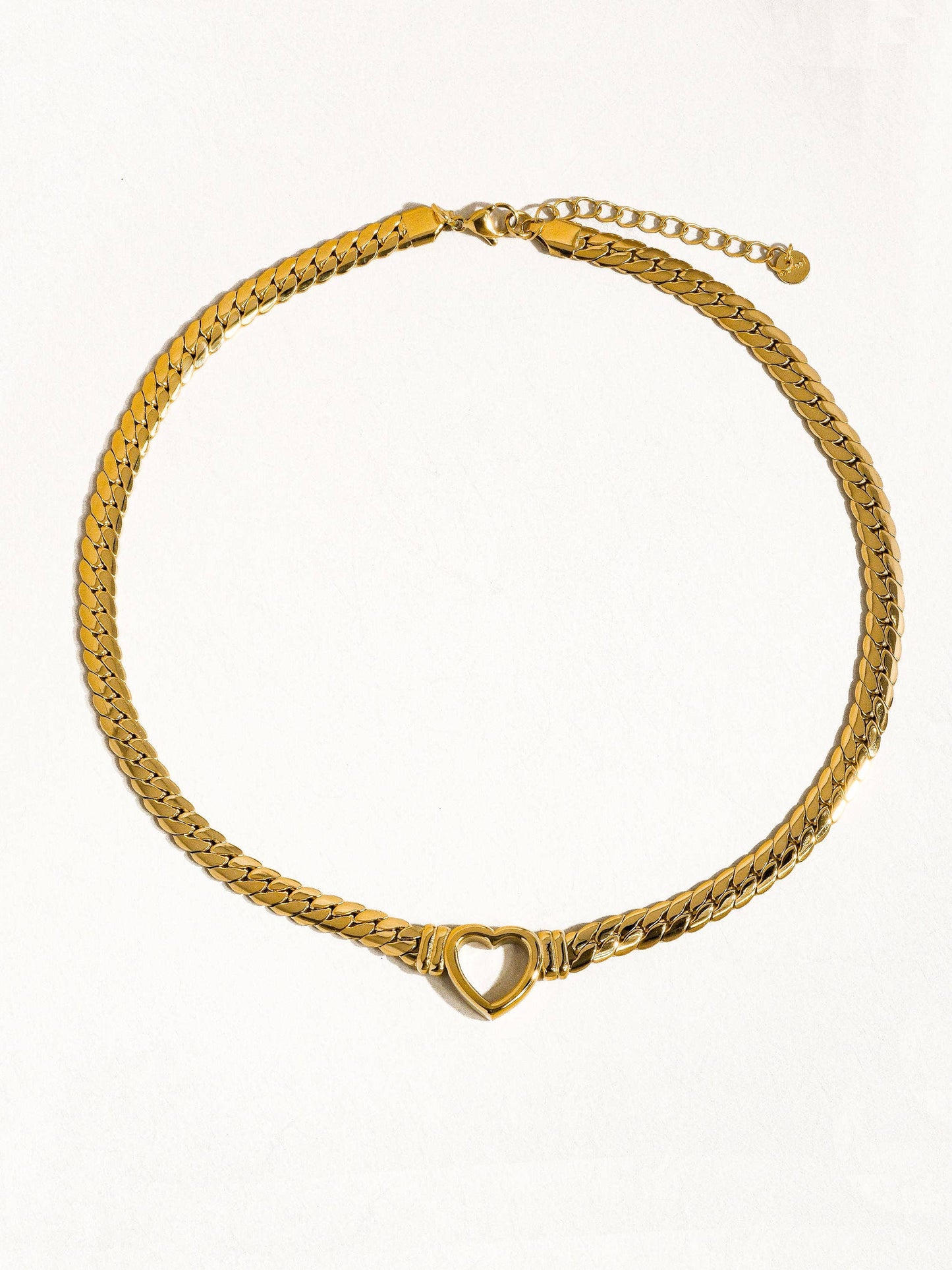 Tessa Heart Snake Chain Necklace | Waterproof Jewelry