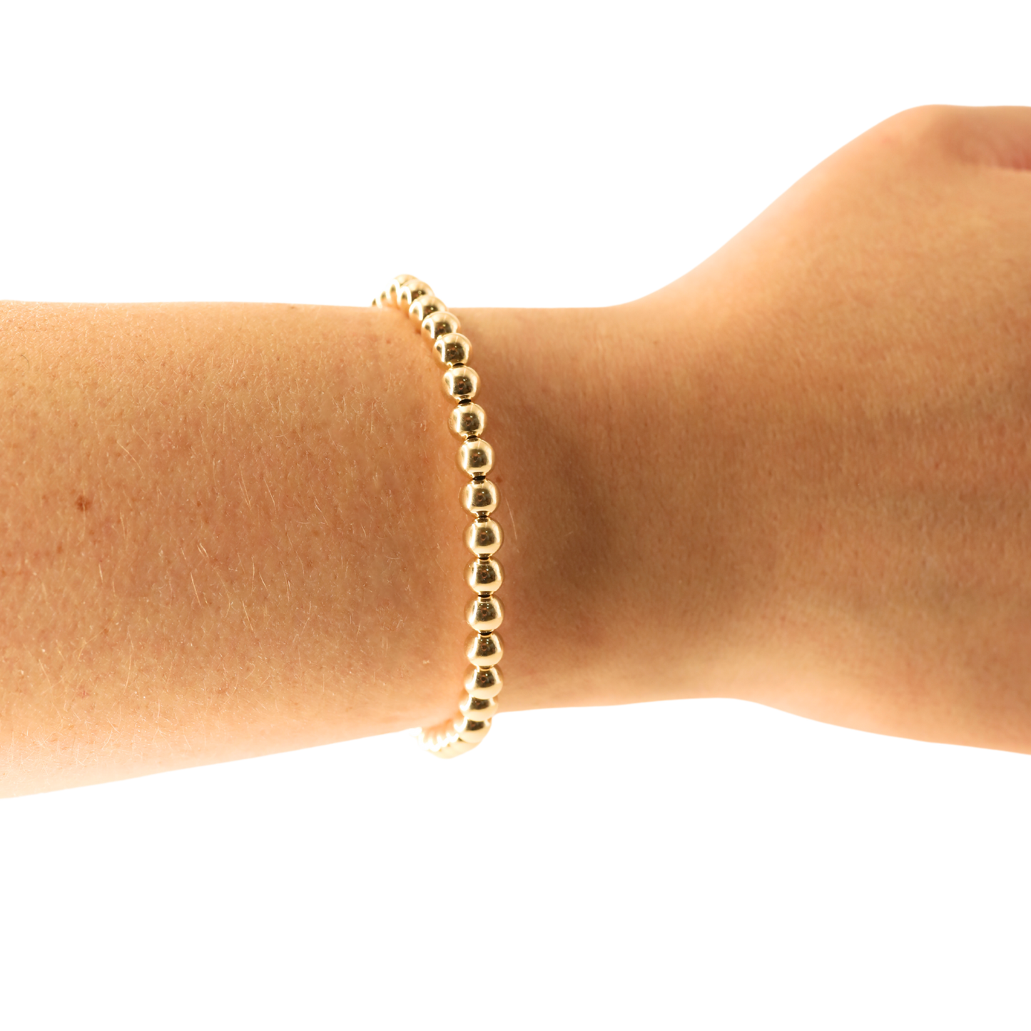 5MM Gold Beaded Bracelet | BEADED BLONDES