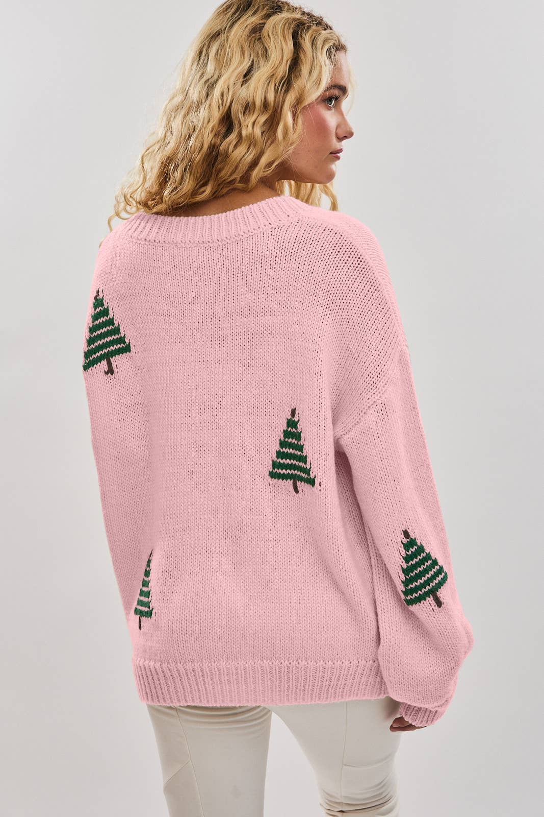 Pleasing Pine V Neck Sweater