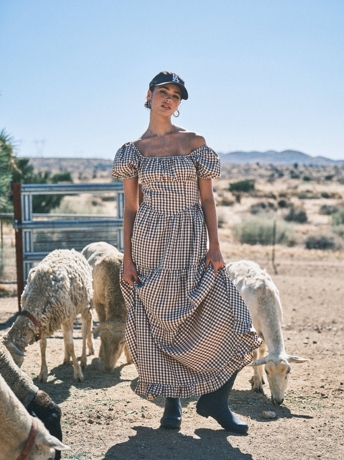 Lauren Gingham Maxi Dress