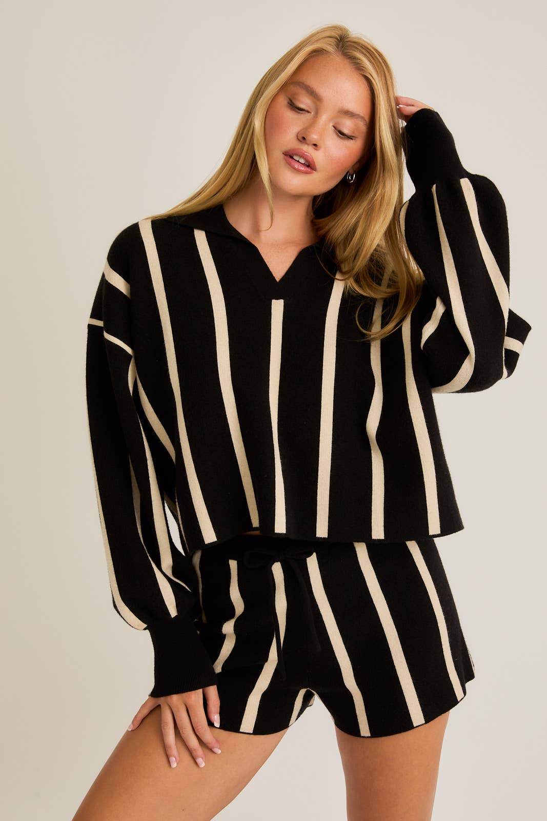 Rae Stripe Knit Pullover